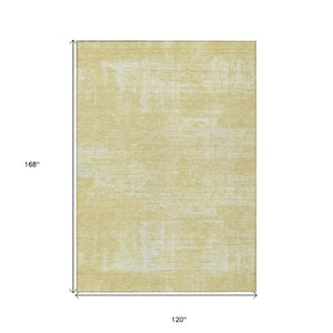 Homeroots 3' Beige Tan And Taupe Abstract Washable Area Rug – Versatile Indoor/Outdoor Decor For Any Space 10' X 14' Polyester 588809