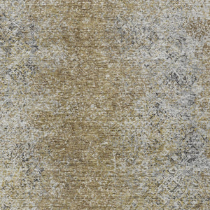 Homeroots 3' Brown Beige And Charcoal Oriental Washable Area Rug For Indoor Or Outdoor Use, Durable Design 3' X 5' Polyester 588810