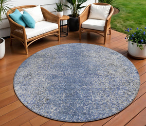 Homeroots 3' Brown Beige And Charcoal Oriental Washable Area Rug For Indoor Or Outdoor Use, Durable Design 8' Round Polyester 588818