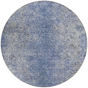 Homeroots 3' Brown Beige And Charcoal Oriental Washable Area Rug For Indoor Or Outdoor Use, Durable Design 8' Round Polyester 588818