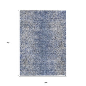 Homeroots 3' Brown Beige And Charcoal Oriental Washable Area Rug For Indoor Or Outdoor Use, Durable Design 9' X 12' Polyester 588820