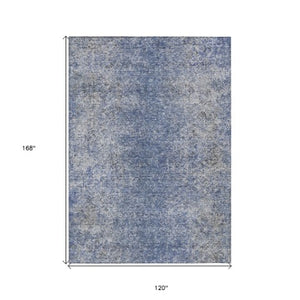 Homeroots 3' Brown Beige And Charcoal Oriental Washable Area Rug For Indoor Or Outdoor Use, Durable Design 10' X 14' Polyester 588821