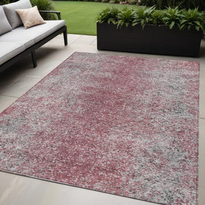 Homeroots 3' Brown Beige And Charcoal Oriental Washable Area Rug For Indoor Or Outdoor Use, Durable Design 5' X 8' Polyester 588829