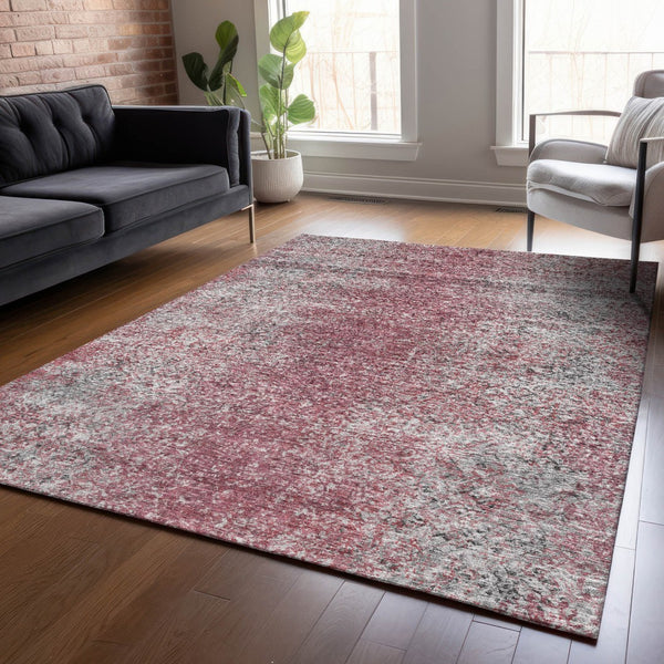 Homeroots 3' Brown Beige And Charcoal Oriental Washable Area Rug For Indoor Or Outdoor Use, Durable Design 5' X 8' Polyester 588829