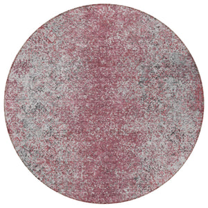 Homeroots 3' Brown Beige And Charcoal Oriental Washable Area Rug For Indoor Or Outdoor Use, Durable Design 8' Round Polyester 588830