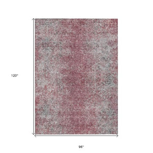 Homeroots 3' Brown Beige And Charcoal Oriental Washable Area Rug For Indoor Or Outdoor Use, Durable Design 8' X 10' Polyester 588831