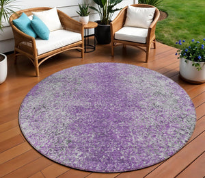 Homeroots 3' Brown Beige And Charcoal Oriental Washable Area Rug For Indoor Or Outdoor Use, Durable Design 8' Round Polyester 588836