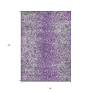 Homeroots 3' Brown Beige And Charcoal Oriental Washable Area Rug For Indoor Or Outdoor Use, Durable Design 10' X 14' Polyester 588839