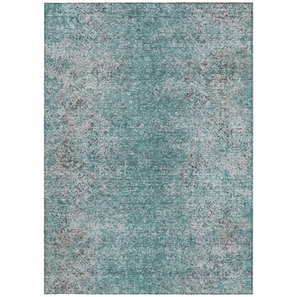 Homeroots 3' Brown Beige And Charcoal Oriental Washable Area Rug For Indoor Or Outdoor Use, Durable Design 5' X 8' Polyester 588841