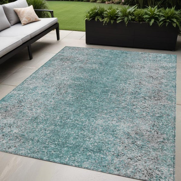 Homeroots 3' Brown Beige And Charcoal Oriental Washable Area Rug For Indoor Or Outdoor Use, Durable Design 5' X 8' Polyester 588841