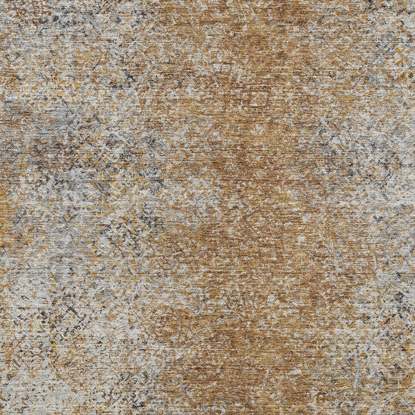 Homeroots 3' Brown Beige And Charcoal Oriental Washable Area Rug For Indoor Or Outdoor Use, Durable Design 8' X 10' Polyester 588849