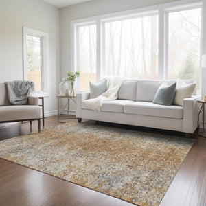 Homeroots 3' Brown Beige And Charcoal Oriental Washable Area Rug For Indoor Or Outdoor Use, Durable Design 8' X 10' Polyester 588849