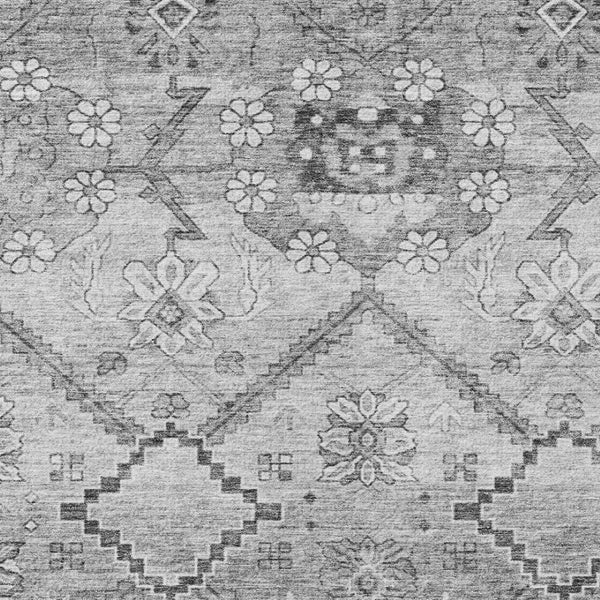 Homeroots 3' Stylish Floral Washable Area Rug - Durable Artichoke Green & Denim Blue For Indoor & Outdoor Use 3' X 5' Polyester 588870