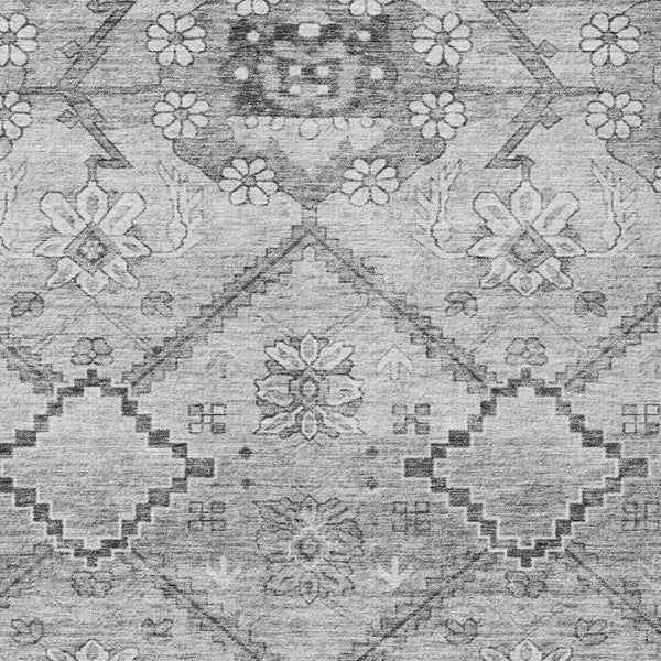 Homeroots 3' Stylish Floral Washable Area Rug - Durable Artichoke Green & Denim Blue For Indoor & Outdoor Use 9' X 12' Polyester 588874