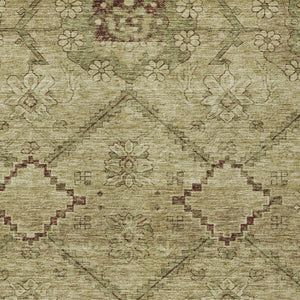 Homeroots 3' Inviting Floral Washable Area Rug For Indoor And Outdoor Spaces – Durable, Stain-resistant Design 5' X 8' Polyester 588883