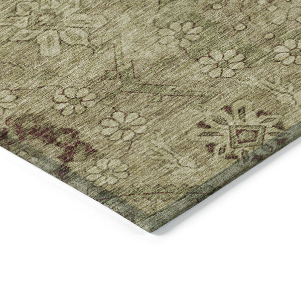 Homeroots 3' Inviting Floral Washable Area Rug For Indoor And Outdoor Spaces – Durable, Stain-resistant Design 9' X 12' Polyester 588886