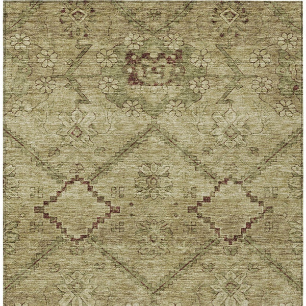Homeroots 3' Inviting Floral Washable Area Rug For Indoor And Outdoor Spaces – Durable, Stain-resistant Design 10' X 14' Polyester 588887