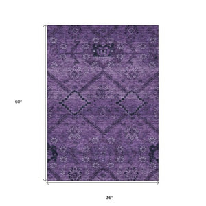 Homeroots 3' Inviting Floral Washable Area Rug For Indoor And Outdoor Spaces – Durable, Stain-resistant Design 3' X 5' Polyester 588888