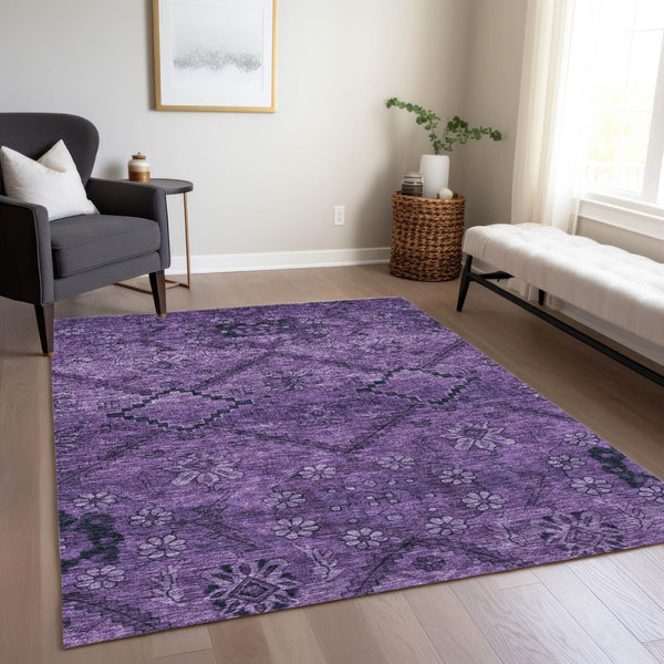 Homeroots 3' Inviting Floral Washable Area Rug For Indoor And Outdoor Spaces – Durable, Stain-resistant Design 3' X 5' Polyester 588888