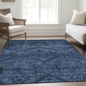 Homeroots 3' Inviting Floral Washable Area Rug For Indoor And Outdoor Spaces – Durable, Stain-resistant Design 9' X 12' Polyester 588898