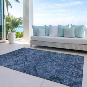 Homeroots 3' Inviting Floral Washable Area Rug For Indoor And Outdoor Spaces – Durable, Stain-resistant Design 10' X 14' Polyester 588899