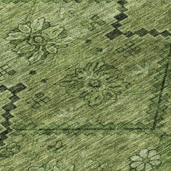 Homeroots 3' Inviting Floral Washable Area Rug For Indoor And Outdoor Spaces – Durable, Stain-resistant Design 8' Round Polyester 588902