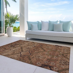 Homeroots 3' Inviting Floral Washable Area Rug For Indoor And Outdoor Spaces – Durable, Stain-resistant Design 3' X 5' Polyester 588906