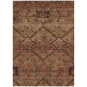 Homeroots 3' Inviting Floral Washable Area Rug For Indoor And Outdoor Spaces – Durable, Stain-resistant Design 5' X 8' Polyester 588907