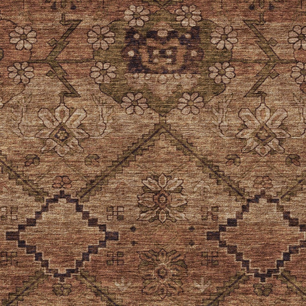 Homeroots 3' Inviting Floral Washable Area Rug For Indoor And Outdoor Spaces – Durable, Stain-resistant Design 8' X 10' Polyester 588909