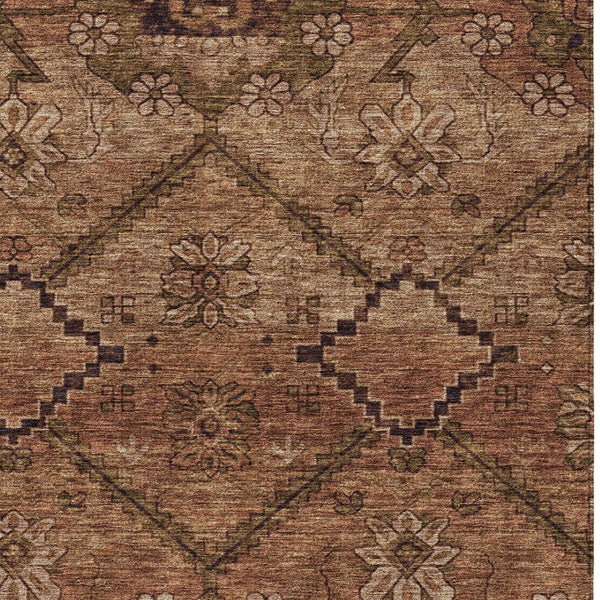 Homeroots 3' Inviting Floral Washable Area Rug For Indoor And Outdoor Spaces – Durable, Stain-resistant Design 9' X 12' Polyester 588910