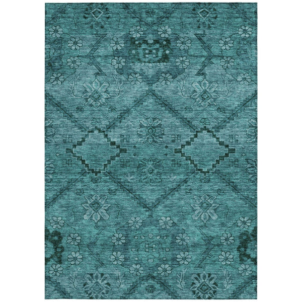 Homeroots 3' Inviting Floral Washable Area Rug For Indoor And Outdoor Spaces – Durable, Stain-resistant Design 3' X 5' Polyester 588912