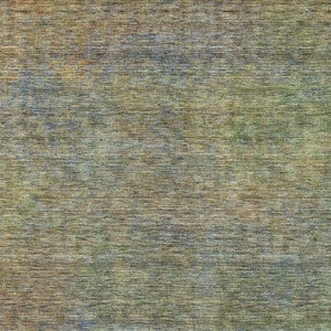 Homeroots 3' Vibrant Green, Gold & Charcoal Abstract Washable Indoor-outdoor Area Rug For Versatile Spaces 8' X 10' Polyester 588921