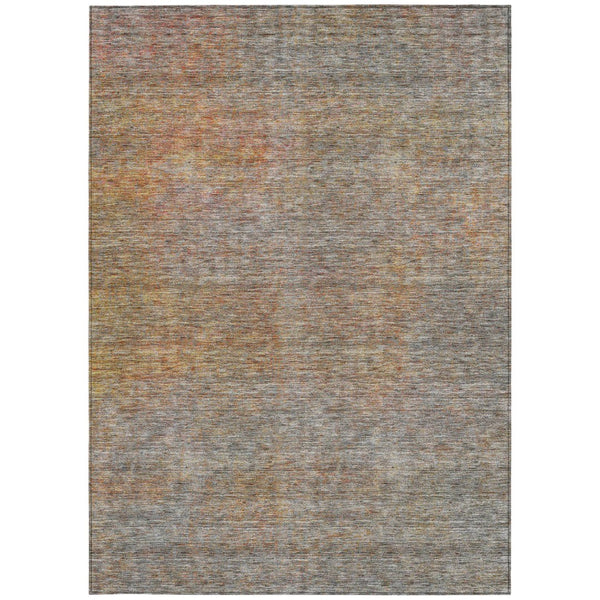 Homeroots 3' Vibrant Green, Gold & Charcoal Abstract Washable Indoor-outdoor Area Rug For Versatile Spaces 9' X 12' Polyester 588928