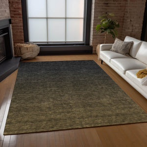 Homeroots 3' Gray And Brown Abstract Washable Area Rug – Durable Indoor Outdoor Design For Any Space 5' X 8' Polyester 588931