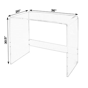 Butler Specialty Butler Solara 36" W Clear Acrylic Desk - Modern Minimalist Design For Stylish Home Office Spaces Clear Acrylic 5889335-butler