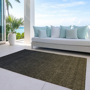 Homeroots 3' Gray And Brown Abstract Washable Area Rug – Durable Indoor Outdoor Design For Any Space 9' X 12' Polyester 588934