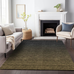 Homeroots 3' Gray And Brown Abstract Washable Area Rug – Durable Indoor Outdoor Design For Any Space 9' X 12' Polyester 588934