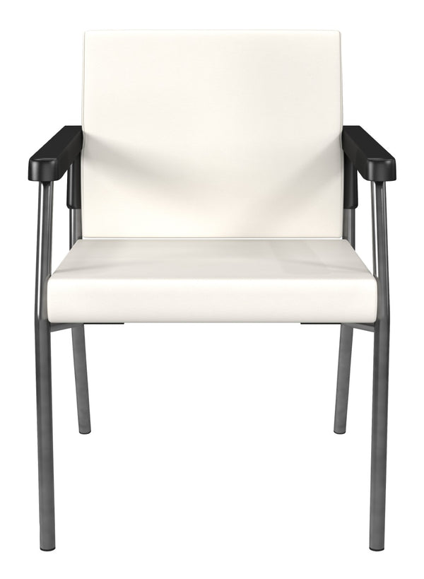 OSP Home Furnishings Bariatric Guest Chair with Reinforced Metal Frame and Plush Pu Padded Seat for Waiting Rooms BC9601-R101