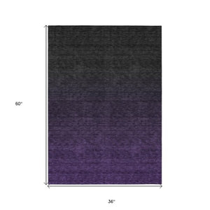 Homeroots 3' Gray And Brown Abstract Washable Area Rug – Durable Indoor Outdoor Design For Any Space 3' X 5' Polyester 588936