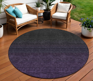 Homeroots 3' Gray And Brown Abstract Washable Area Rug – Durable Indoor Outdoor Design For Any Space 8' Round Polyester 588938