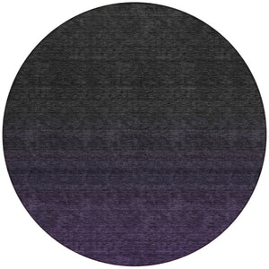 Homeroots 3' Gray And Brown Abstract Washable Area Rug – Durable Indoor Outdoor Design For Any Space 8' Round Polyester 588938