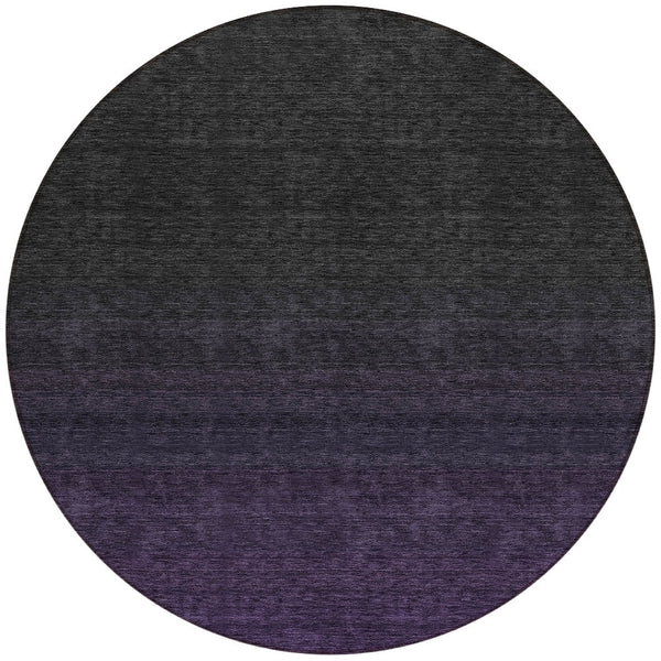 Homeroots 3' Gray And Brown Abstract Washable Area Rug – Durable Indoor Outdoor Design For Any Space 8' Round Polyester 588938