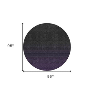 Homeroots 3' Gray And Brown Abstract Washable Area Rug – Durable Indoor Outdoor Design For Any Space 8' Round Polyester 588938