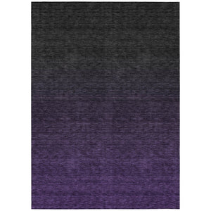 HomeRoots 5' Abstract Eggplant Purple and Charcoal Area Rug - Stylish, Washable, Durable Indoor/Outdoor Design 8' X 10' 588939