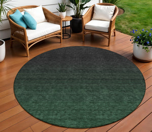 Homeroots 3' Gray And Brown Abstract Washable Area Rug – Durable Indoor Outdoor Design For Any Space 8' Round Polyester 588944