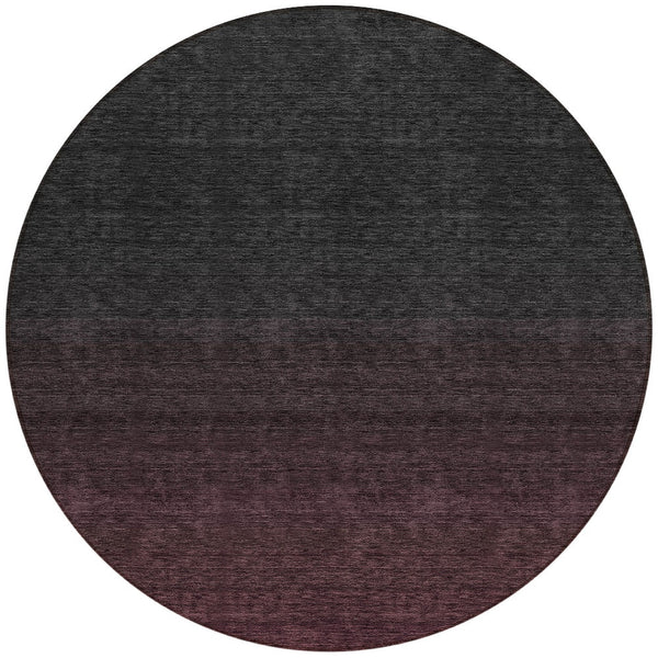 Homeroots 3' Gray And Brown Abstract Washable Area Rug – Durable Indoor Outdoor Design For Any Space 8' Round Polyester 588950