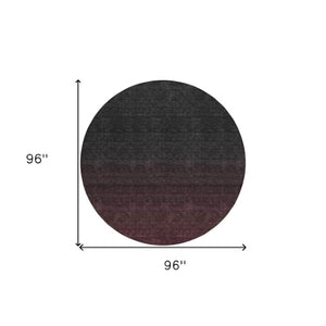 Homeroots 3' Gray And Brown Abstract Washable Area Rug – Durable Indoor Outdoor Design For Any Space 8' Round Polyester 588950