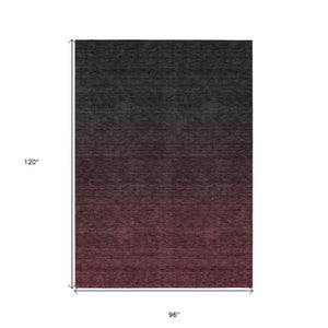 Homeroots 3' Gray And Brown Abstract Washable Area Rug – Durable Indoor Outdoor Design For Any Space 8' X 10' Polyester 588951