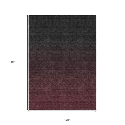 Homeroots 3' Gray And Brown Abstract Washable Area Rug – Durable Indoor Outdoor Design For Any Space 10' X 14' Polyester 588953