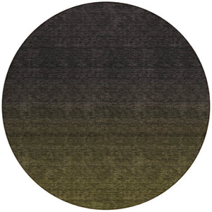 Homeroots 3' Gray And Brown Abstract Washable Area Rug – Durable Indoor Outdoor Design For Any Space 8' Round Polyester 588962